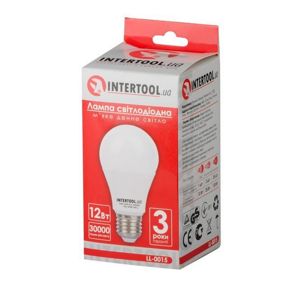 Світлодіодна лампа Intertool LL-0015 LED 12Вт, E27, 220В, відгуки - зображення 5