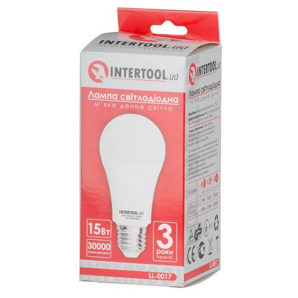 Светодиодная лампа Intertool LL-0017 LED 15Вт, E27, 220В, отзывы - изображения 5