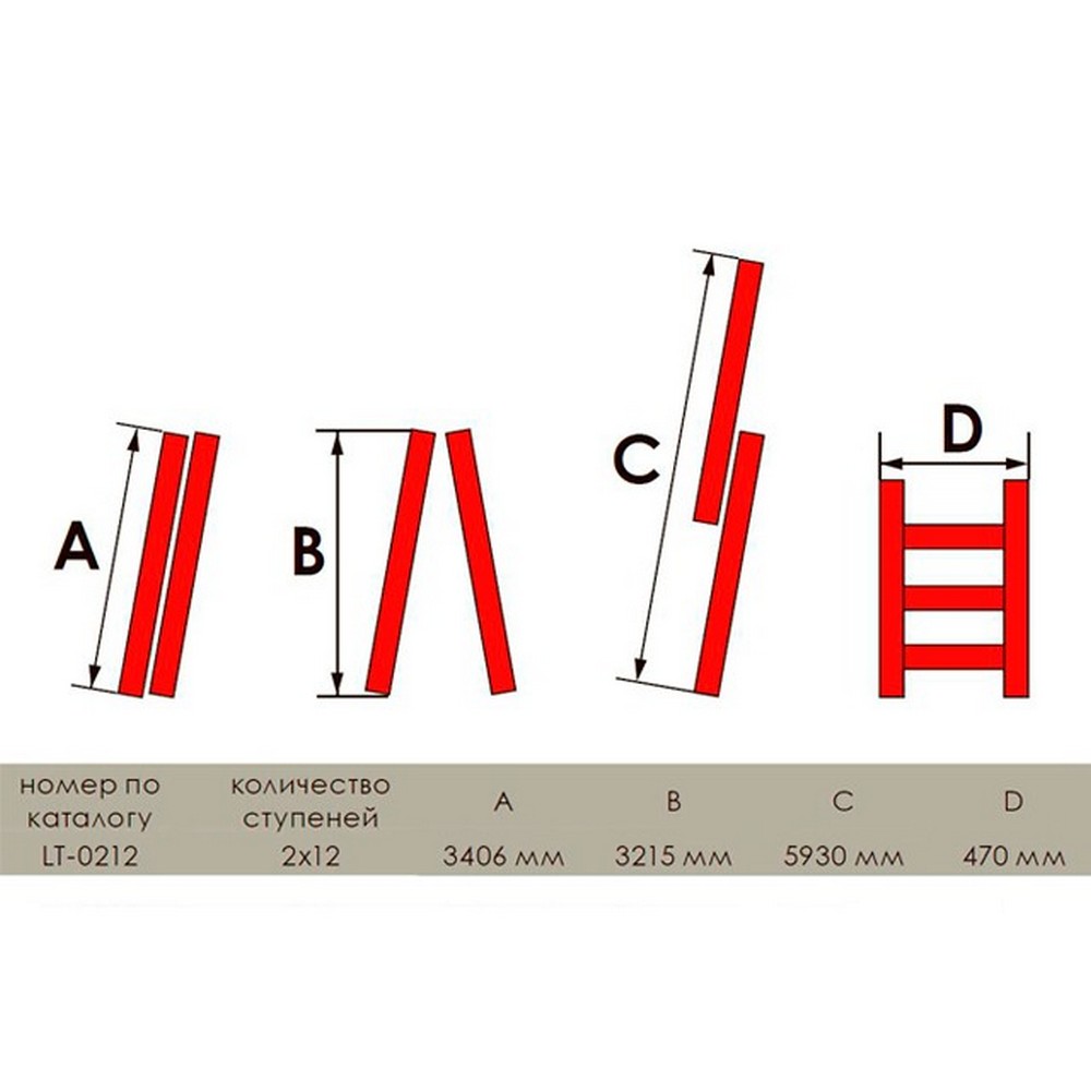 в продаже Лестница алюминиевая Intertool LT-0212 - фото 3