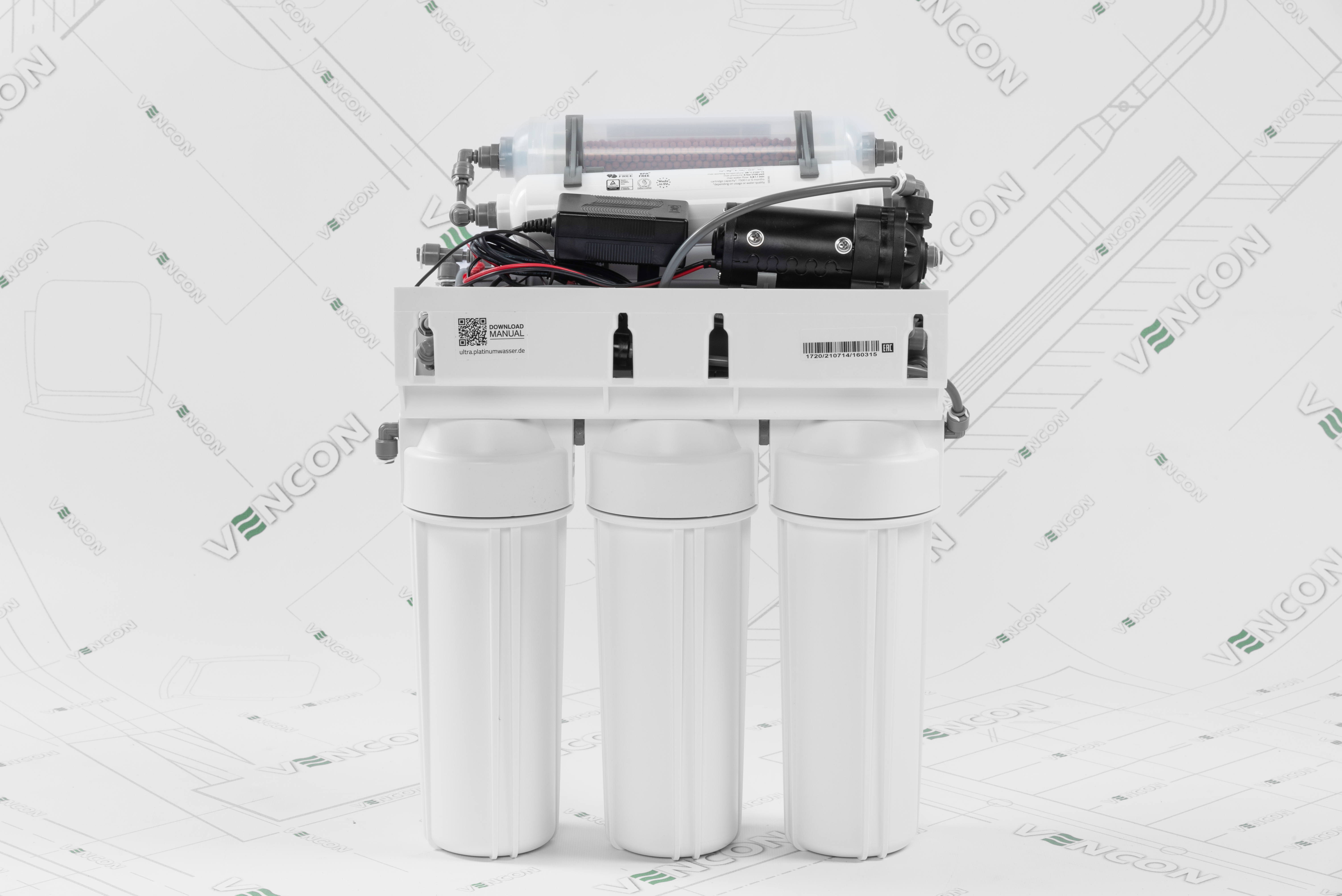 Фильтр для воды Platinum Wasser RO7P PLAT-F-ULTRA7B с насосом характеристики - фотография 7