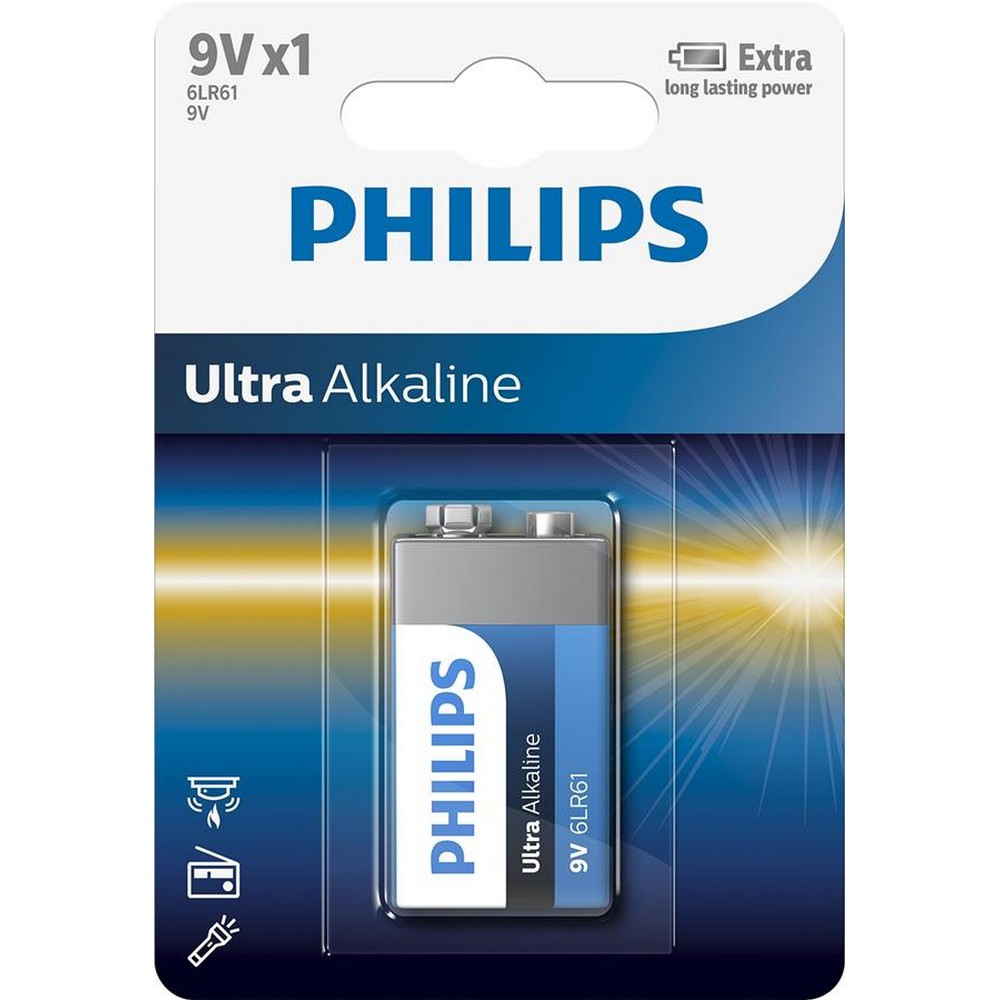Батарейка Philips Ultra Alkaline [6LR61E1B/10] в интернет-магазине, главное фото