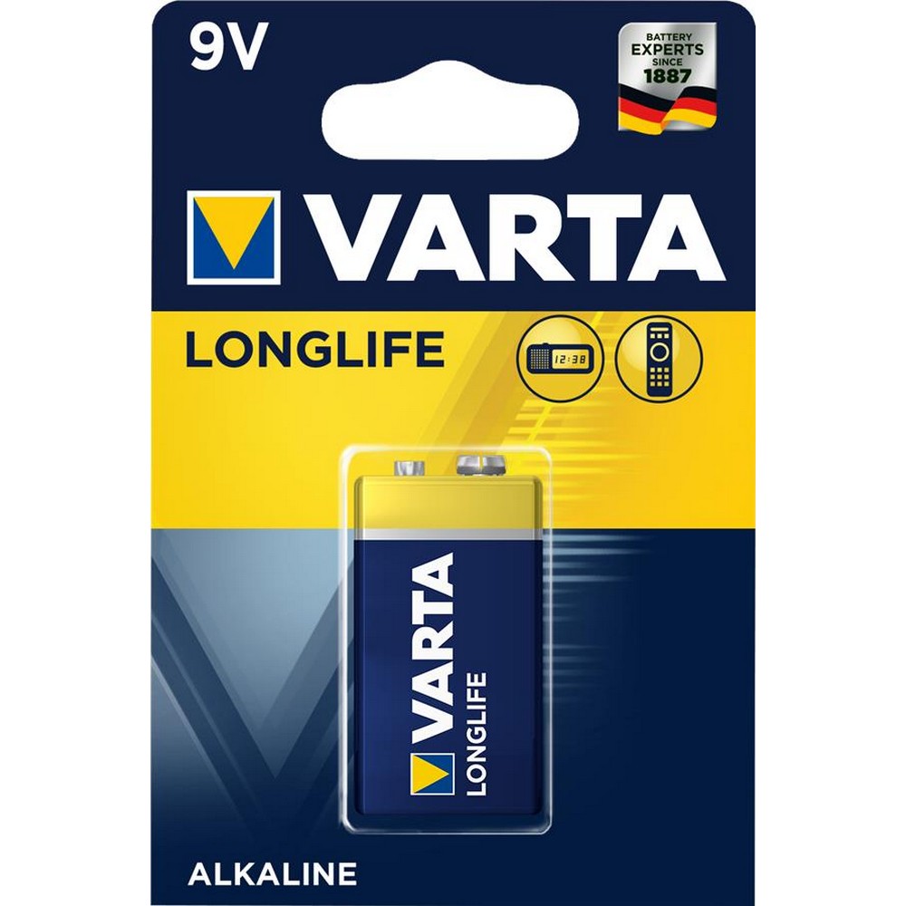 Батарейка Varta Longlife 6LR61 [BLI 1 Alkaline]