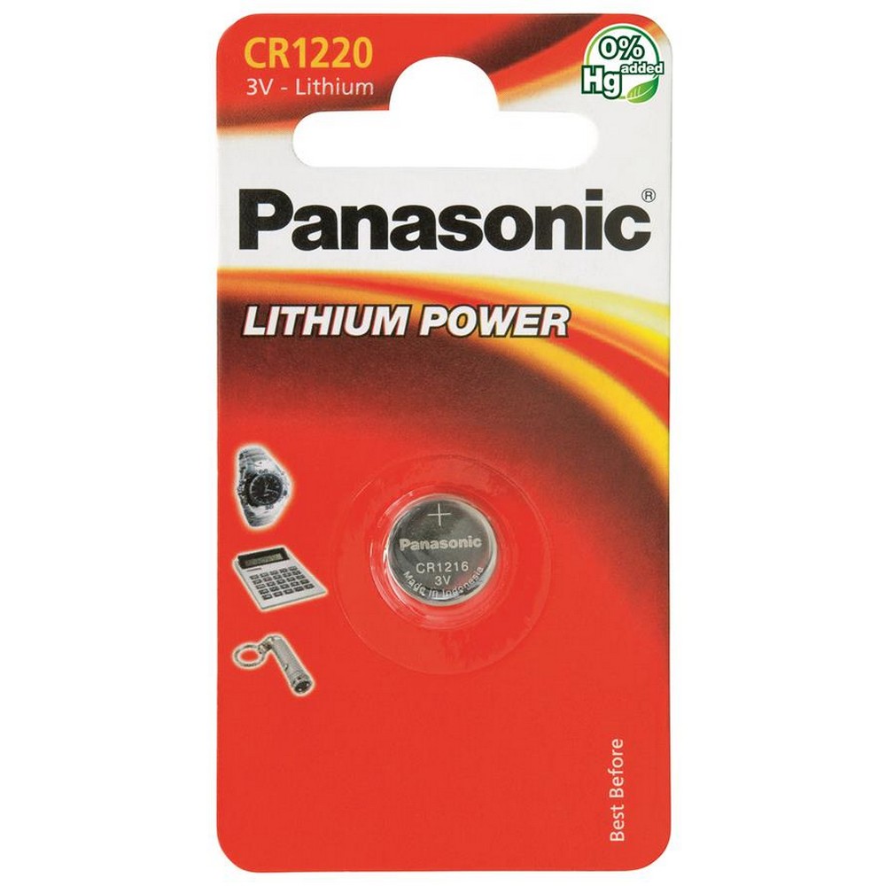 Li-ion батарейки Panasonic CR 1220 BLI 1 Lithium