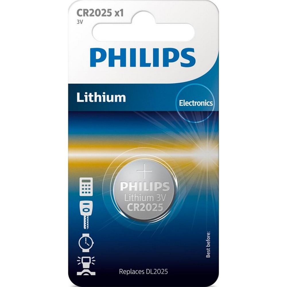 Цена батарейки типа cr2025 Philips Lithium CR [CR2025/01B] в Киеве