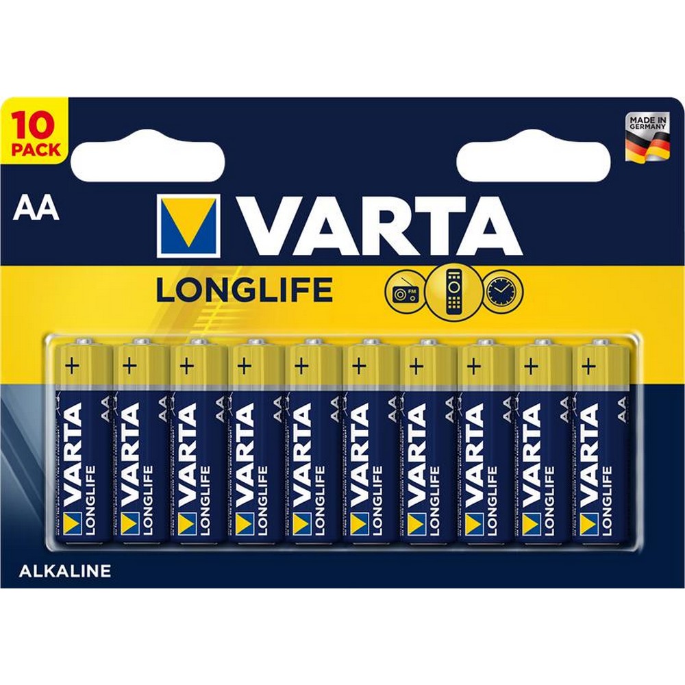 Батарейка Varta Longlife AA [BLI 10 Alkaline] в интернет-магазине, главное фото