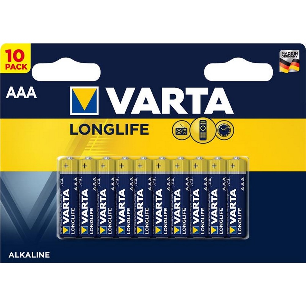 Varta AAA bat Alkaline 10шт LONGLIFE EXTRA (04103101461)