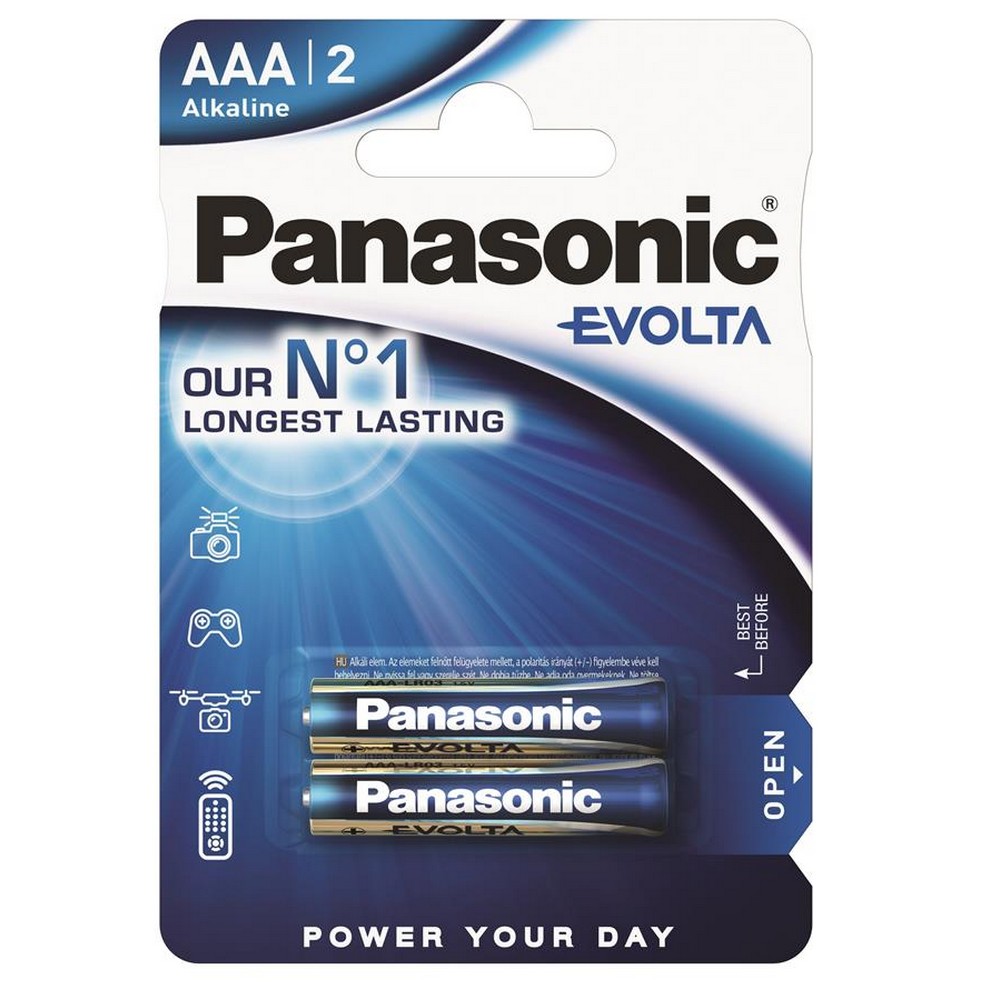 Батарейки типа ААА Panasonic Evolta AAA [BLI 2 Alkaline]