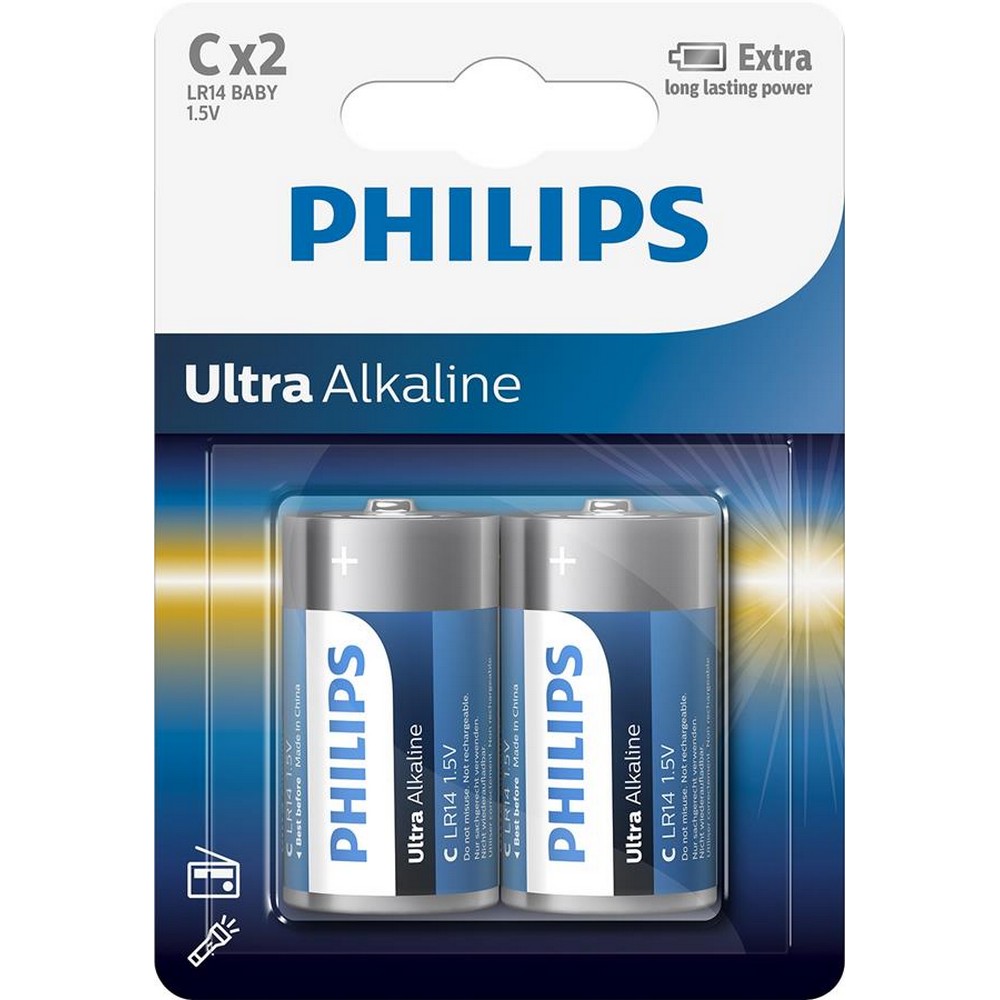 Батарейка Philips Ultra Alkaline [LR14E2B/10] в інтернет-магазині, головне фото