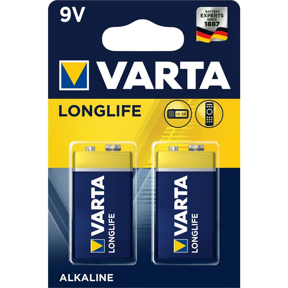 Батарейка Varta Longlife 6LR61 [BLI 2 Alkaline] в интернет-магазине, главное фото