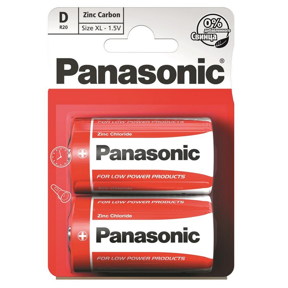 Батарейка Panasonic Red Zink R** [20 BLI 2 Zink-Carbon] в інтернет-магазині, головне фото