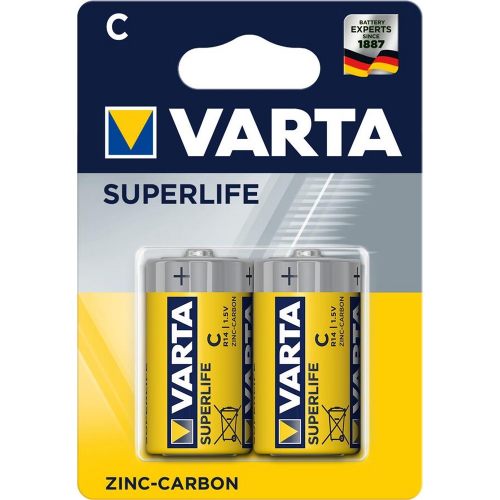 Характеристики батарейка Varta Superlife C [BLI 2 ZINC-Carbon]
