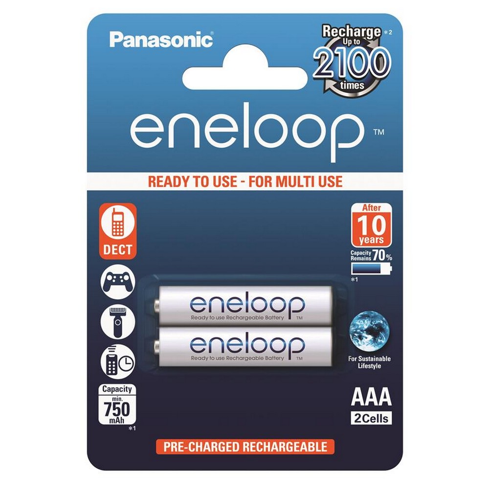 Panasonic Eneloop AAA [750 2BP mAh NI-MH]