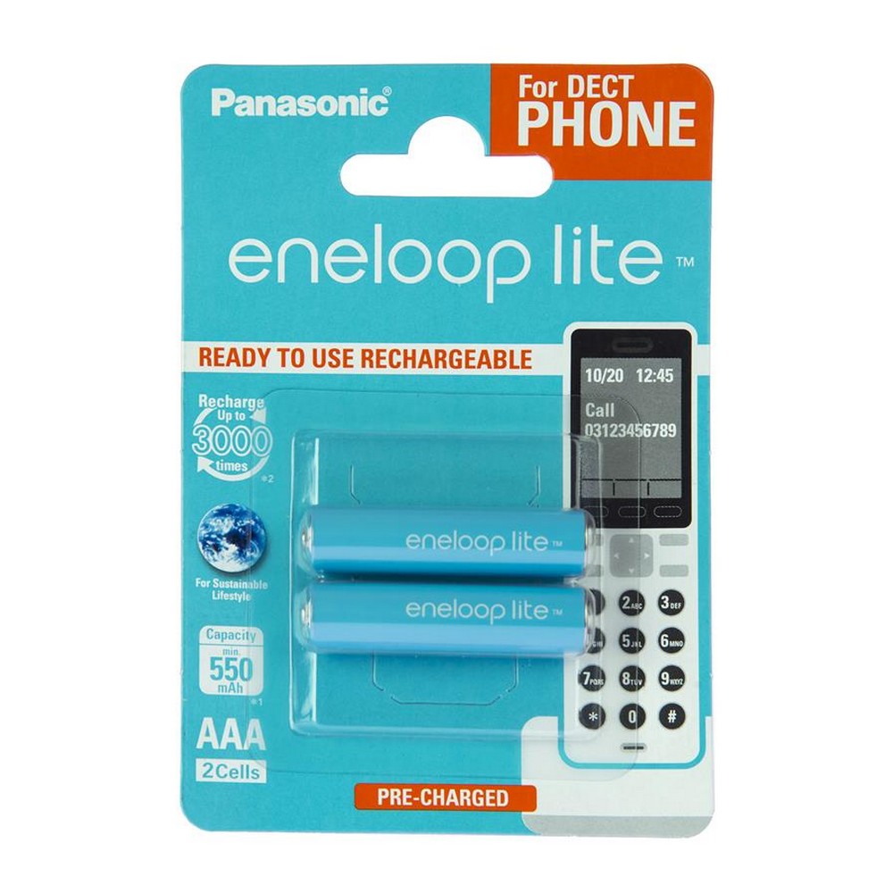 Батарейки типа ААА Panasonic Eneloop Lite AAA [BK-4LCCE/2DE]