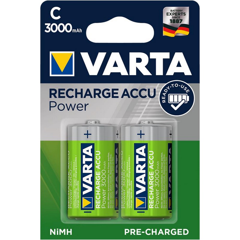 Аккумулятор Varta RECHARGEABLE ACCU C 3000mAh BLI 2 NI-MH (READY 2 USE) в интернет-магазине, главное фото