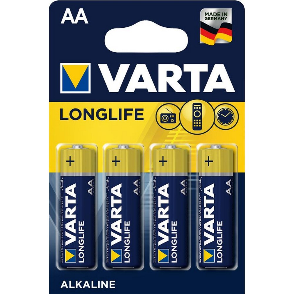 Батарейки типа АА Varta Longlife AA [BLI 4 Alkaline]