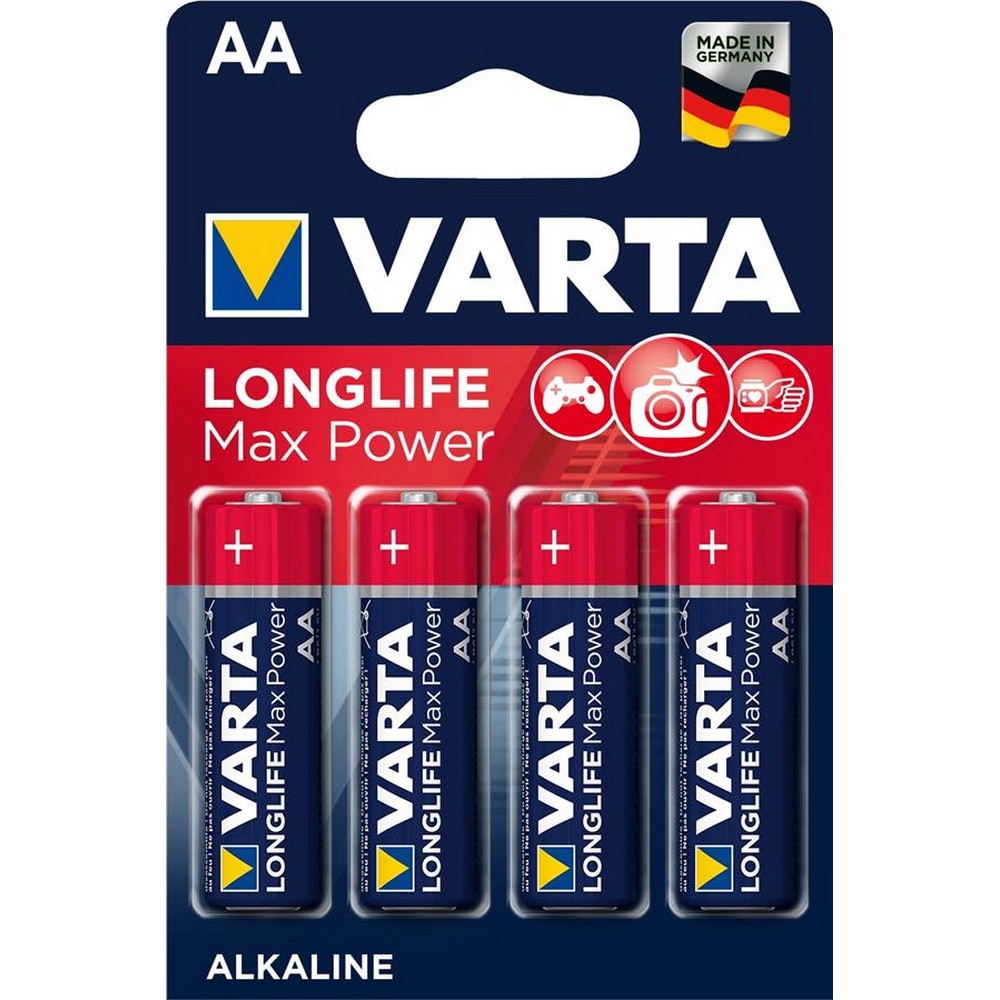 Батарейка Varta Longlife MAX Power AA BLI 4 Alkaline в інтернет-магазині, головне фото