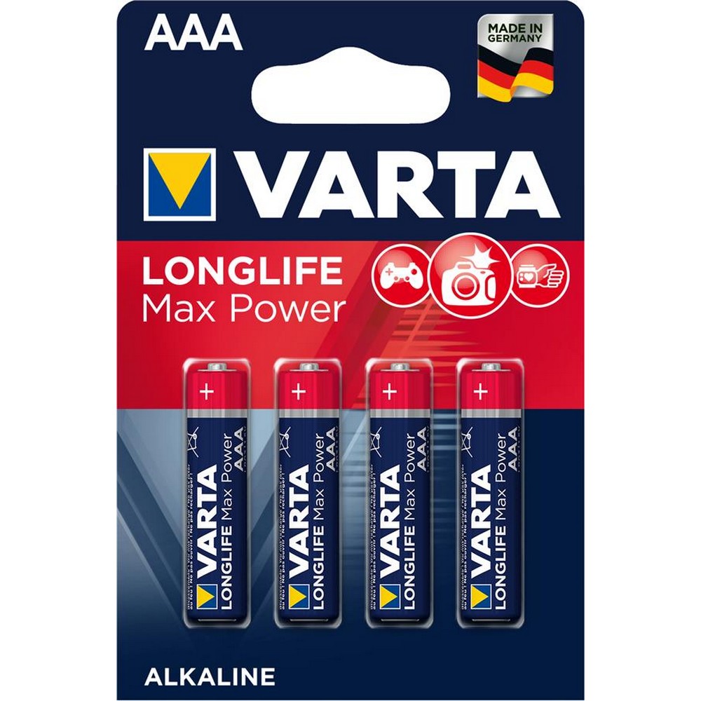 Батарейка Varta Longlife MAX Power AAA BLI 4 Alkaline в інтернет-магазині, головне фото