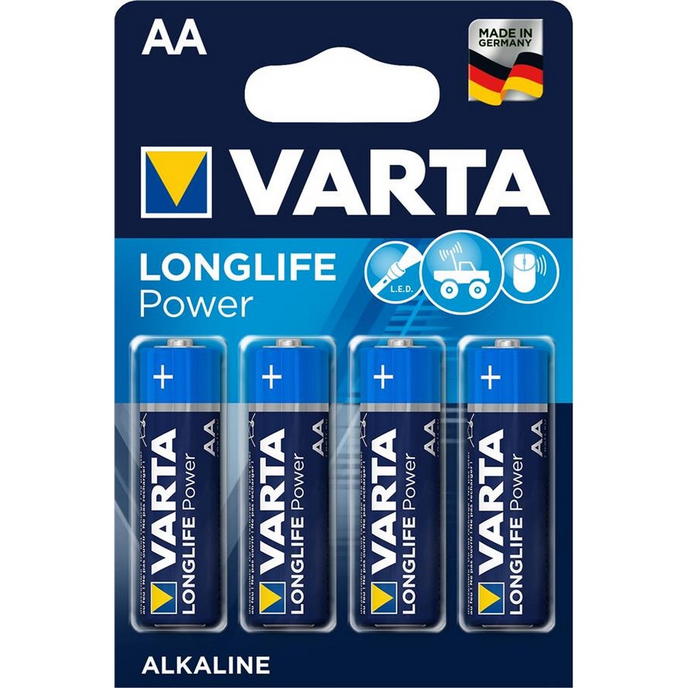 Батарейки типа АА Varta Longlife Power AA [BLI 4 Alkaline]