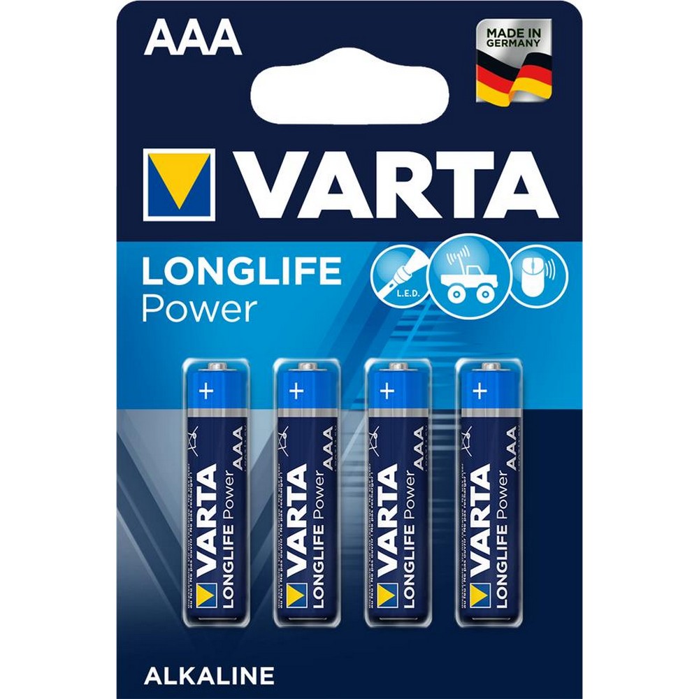 Батарейка Varta Longlife Power AAA [BLI 4 Alkaline] в інтернет-магазині, головне фото