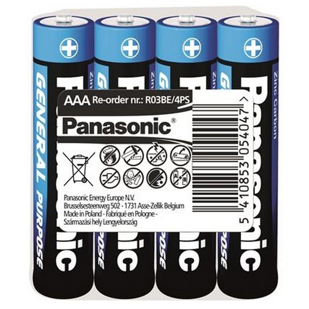 Батарейки типа ААА Panasonic General Purpose R [3 Tray 4 Zink-Carbon]