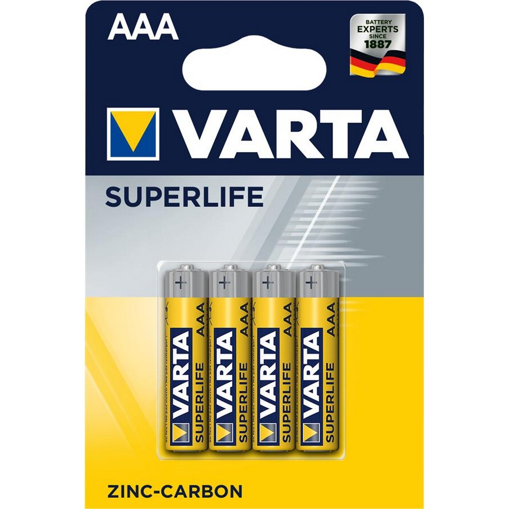 Батарейка Varta Superlife AAA [BLI 4 ZINC-Carbon] в интернет-магазине, главное фото