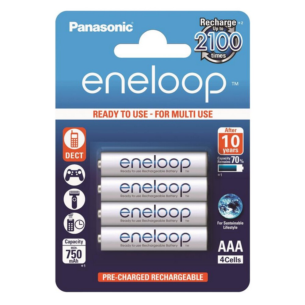 Аккумулятор Panasonic Eneloop AAA [750 4BP mAh NI-MH] в интернет-магазине, главное фото