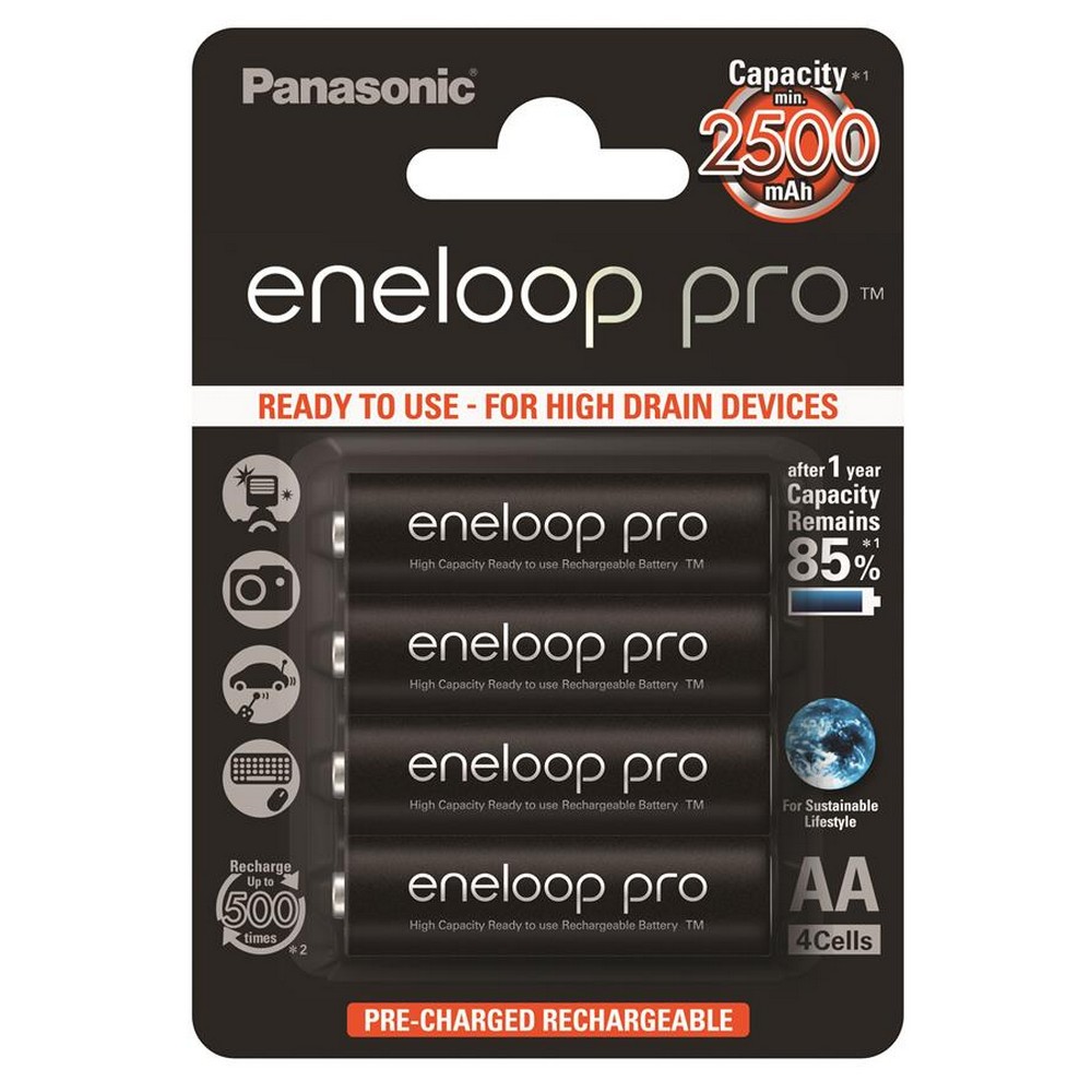 Акумулятор Panasonic Eneloop Pro AA 2500 mAh 4BP в інтернет-магазині, головне фото