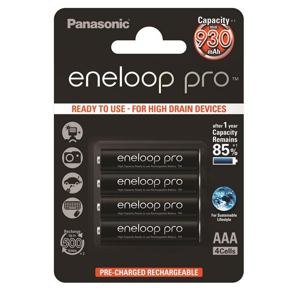 Батарейки типа ААА Panasonic Eneloop Pro AAA 930 mAh 4BP