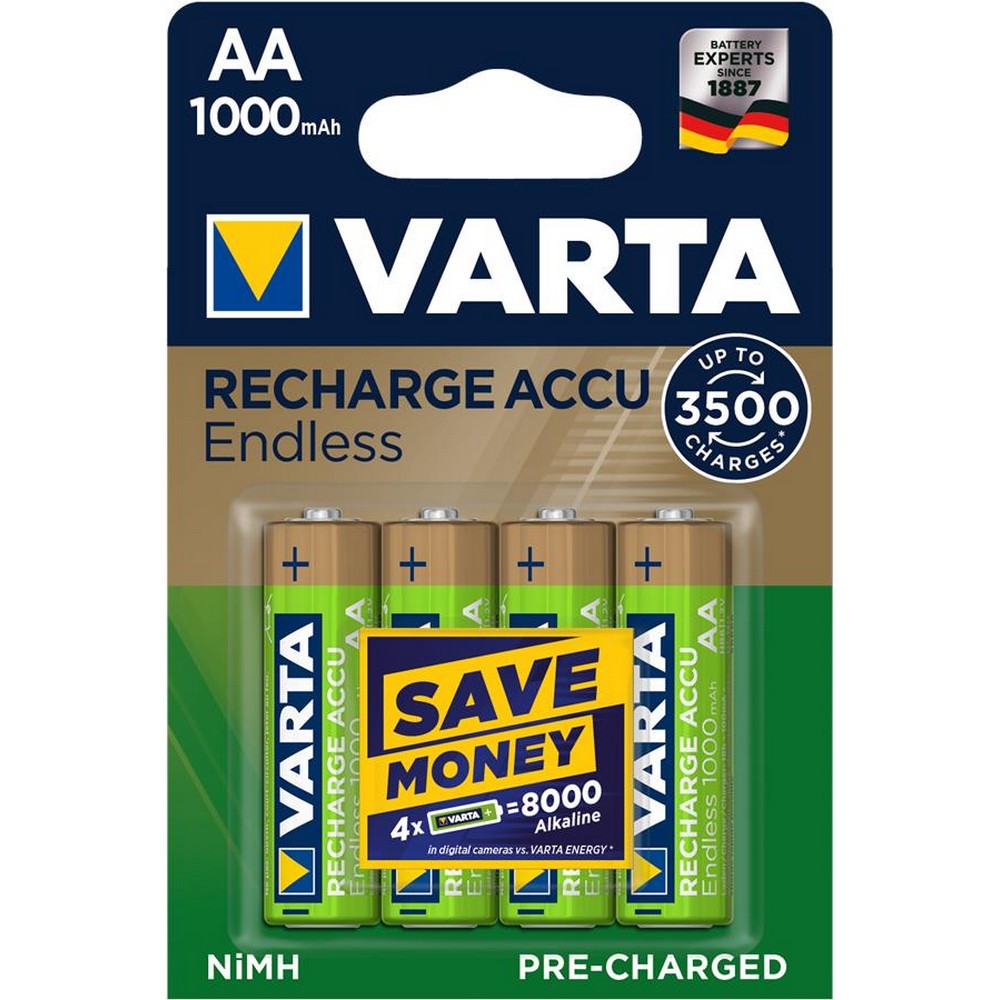 Аккумулятор Varta Endless AA (RECHARGEABLE ACCU) [BLI 4] в интернет-магазине, главное фото