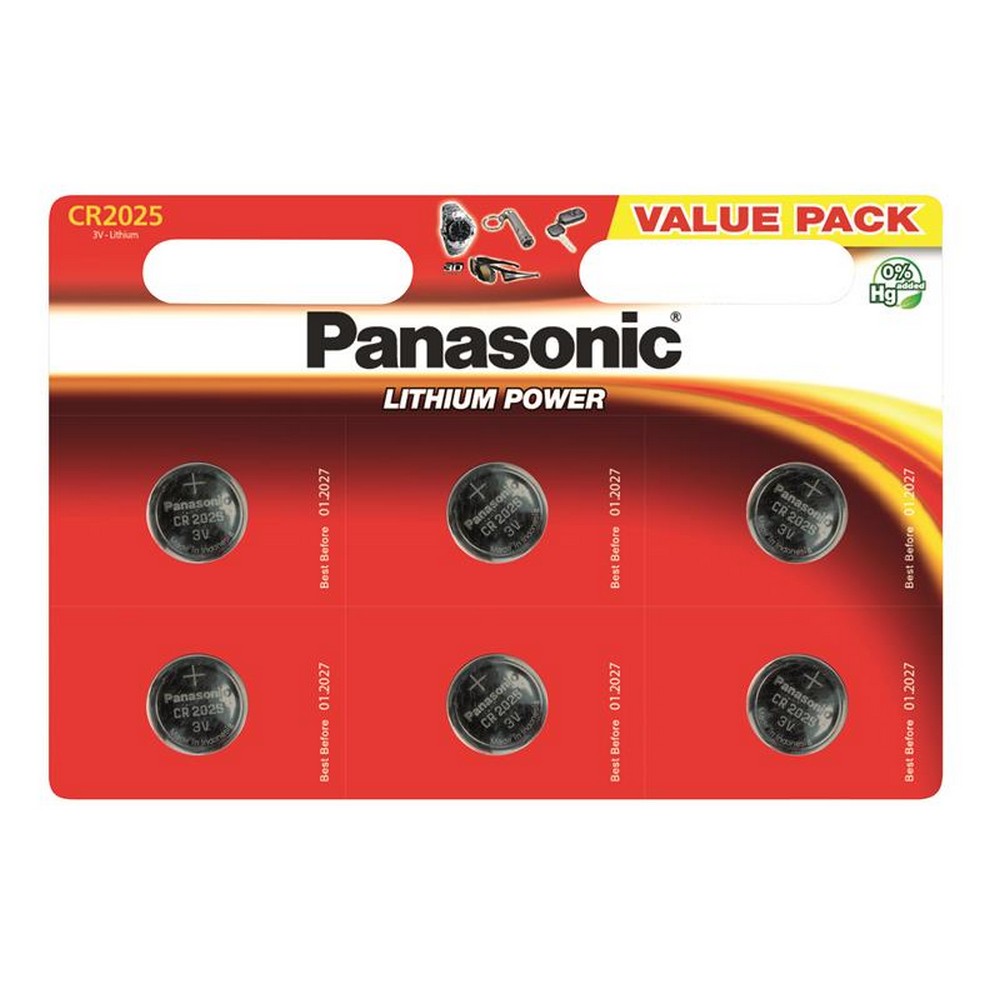 Купить батарейки 6 штук Panasonic CR 2025 [BLI 6 Lithium] в Киеве