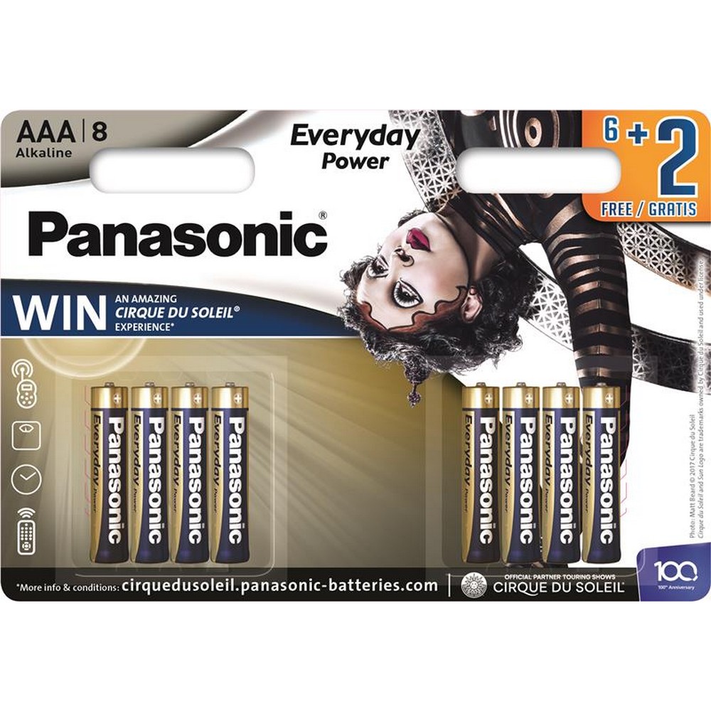 Батарейка Panasonic Everyday Power AAA [LI 8 Alkaline Cirque du Soleil] в интернет-магазине, главное фото
