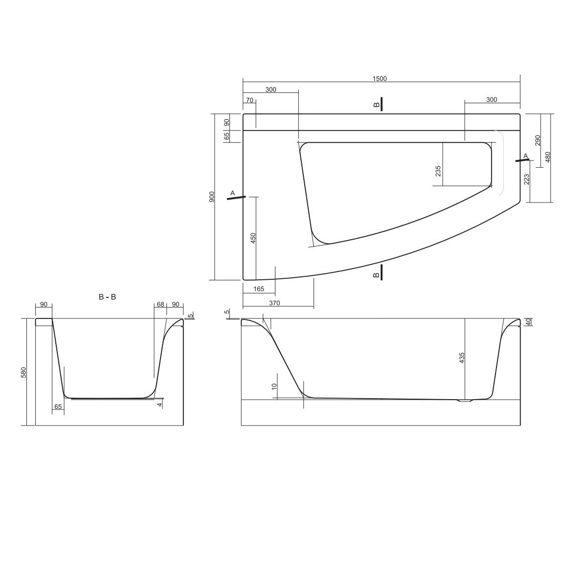 Ванна Cersanit Virgo Max 150*90 асимметричная левая цена 0.00 грн - фотография 2