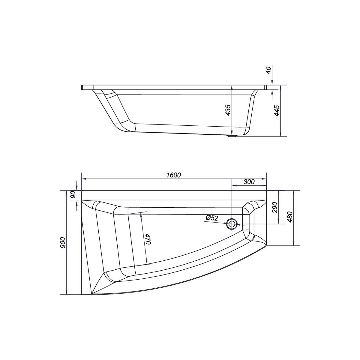 продаємо Cersanit Virgo Max 160*90 ліва з кріпленням в Україні - фото 4