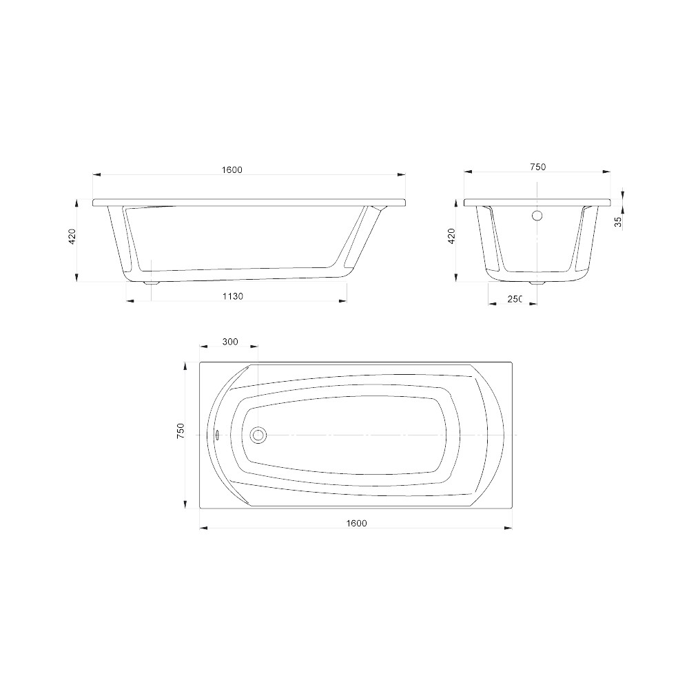 Ванна Devit Sigma 16075130N 160*75 + ножки и рамой цена 17899.00 грн - фотография 2