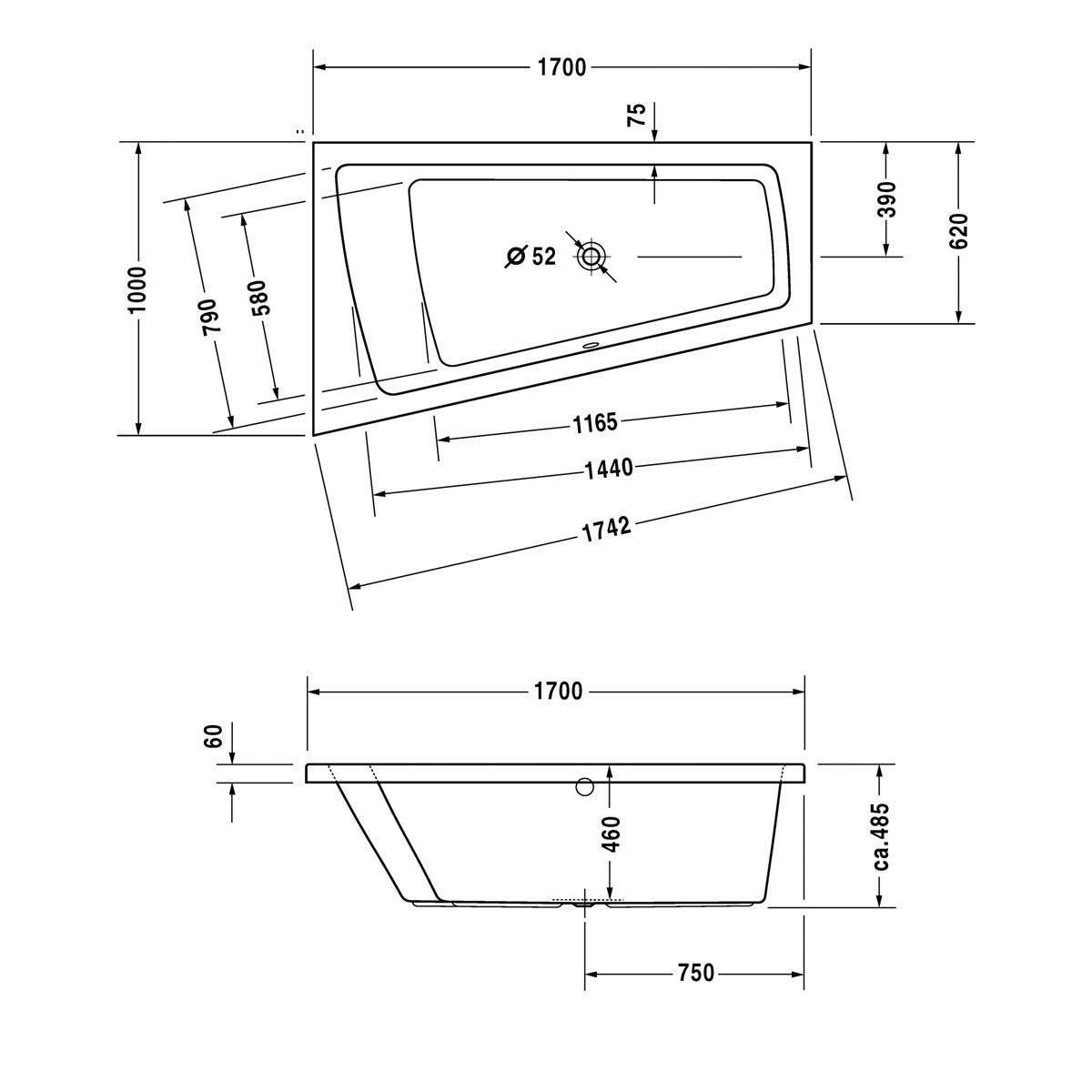 Ванна Duravit Paiova 700212000000000 цена 0.00 грн - фотография 2