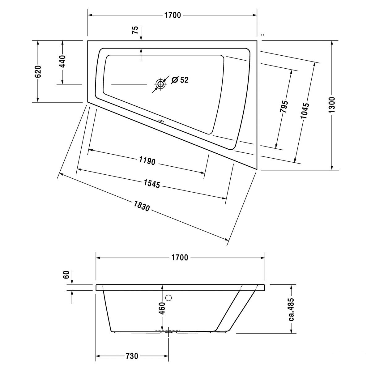 Ванна Duravit Paiova 700215000000000 цена 0.00 грн - фотография 2