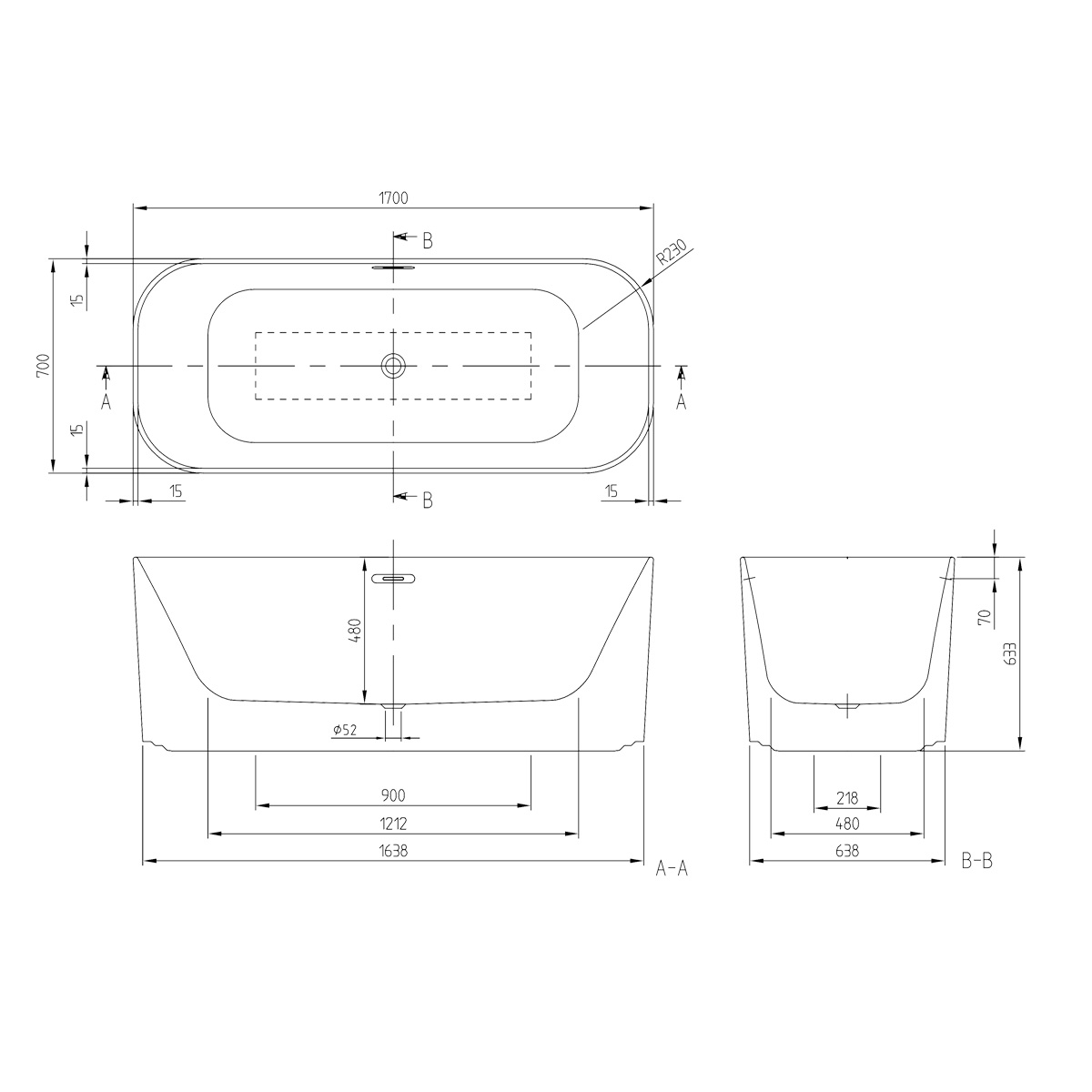 Ванна Villeroy&Boch Finion UBQ177FIN7A100V101 цена 0.00 грн - фотография 2