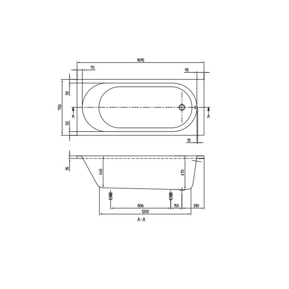 Ванна Villeroy&Boch O. Novo/Cassa uBA170CAS2V-01 цена 25999 грн - фотография 2