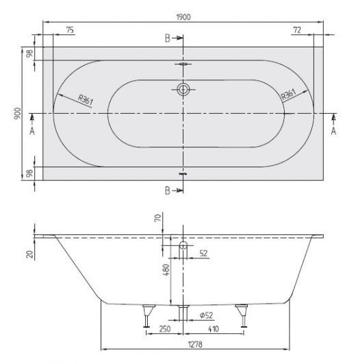 в продажу Ванна Villeroy&Boch Oberon BQ199OBE2V-01 - фото 3