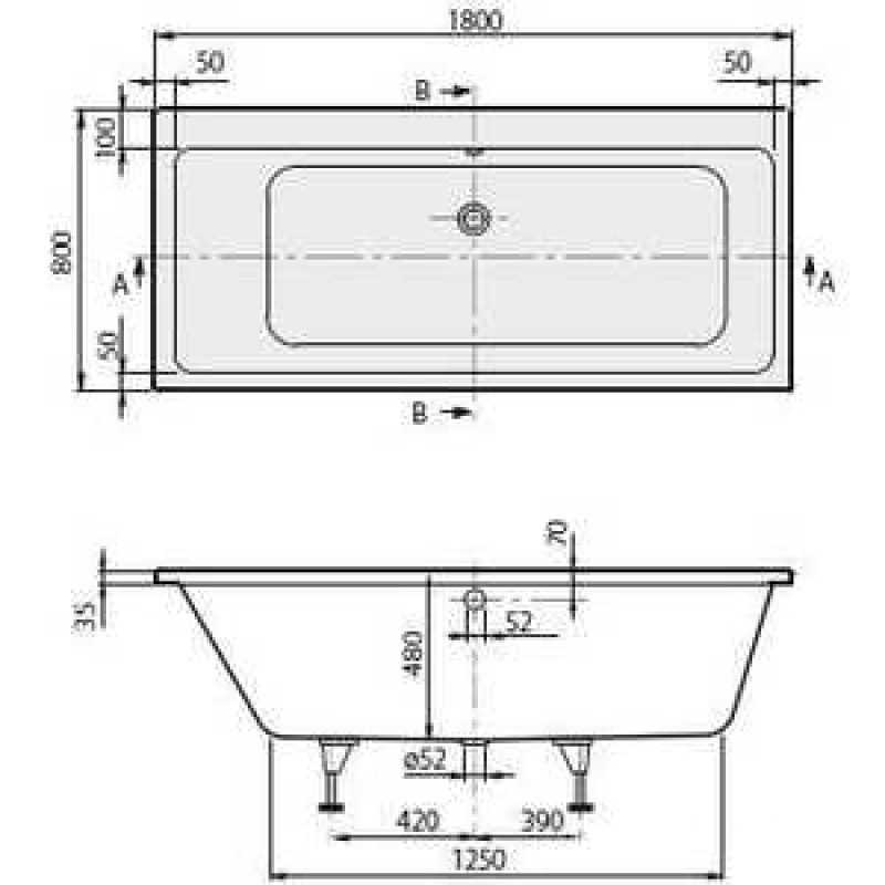 Ванна Villeroy&Boch Subway BA180SUB2V-01 ціна 0 грн - фотографія 2