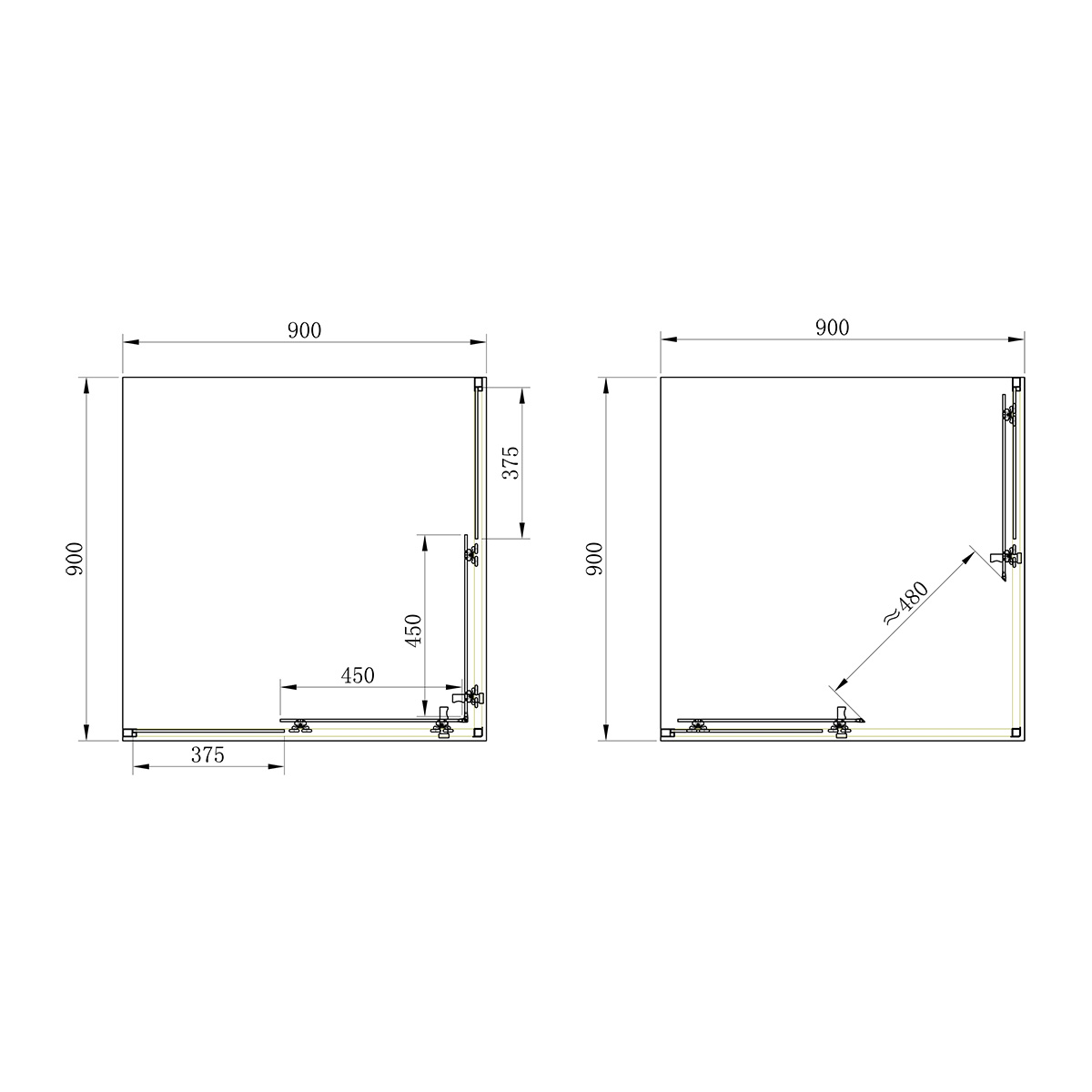 Душевой уголок Primera Frame SHRC53906 цена 0.00 грн - фотография 2