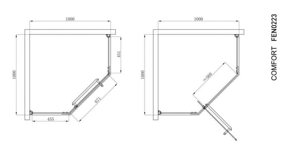 Душевой уголок Devit Comfort FEN0223  цена 19429.00 грн - фотография 2