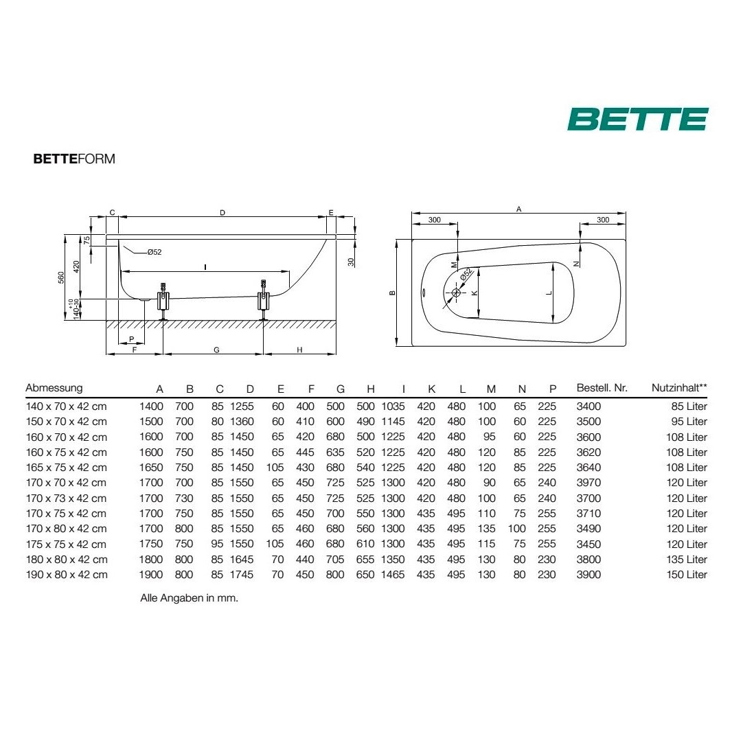 в продаже Ванна Bette BetteForm 3800-000 180*80 - фото 3