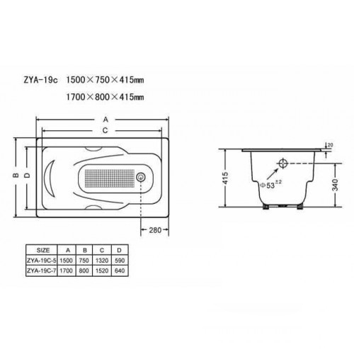 в продажу Ванна Goldman Elegant ZYA-19C-7 170*80 + ніжки, ручки - фото 3