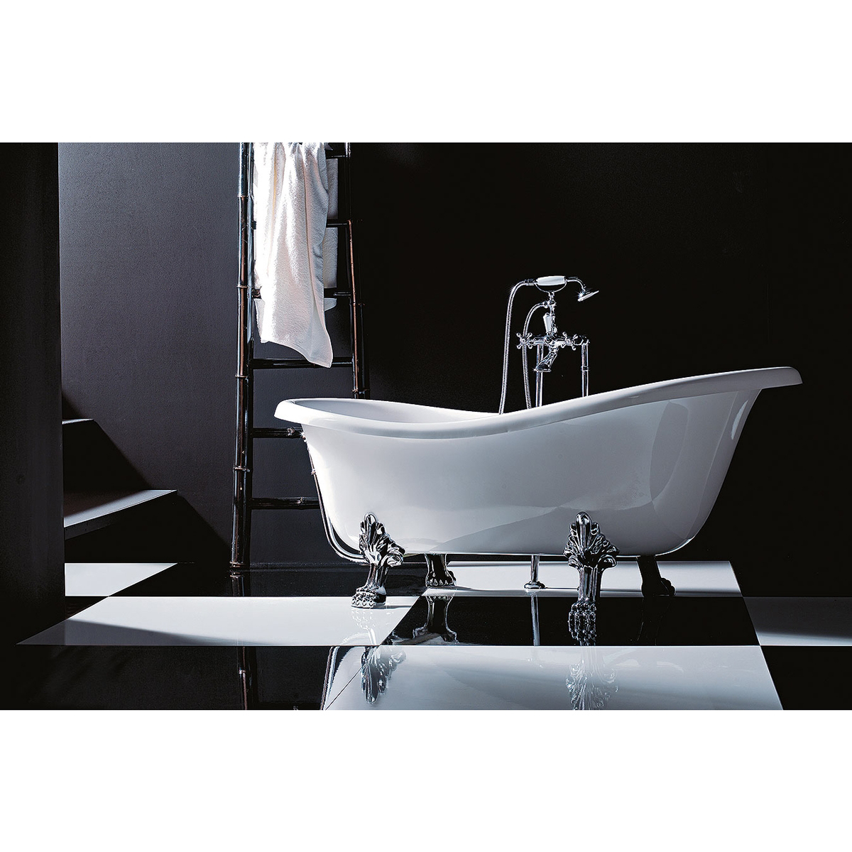 Овальная ванна Treesse Epoca V5071 170*80 + ножки, сифон и фурнитура Impero Decor