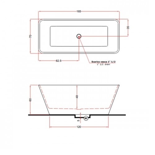 Ванна Treesse Viva V286BO 165*70 ціна 0 грн - фотографія 2