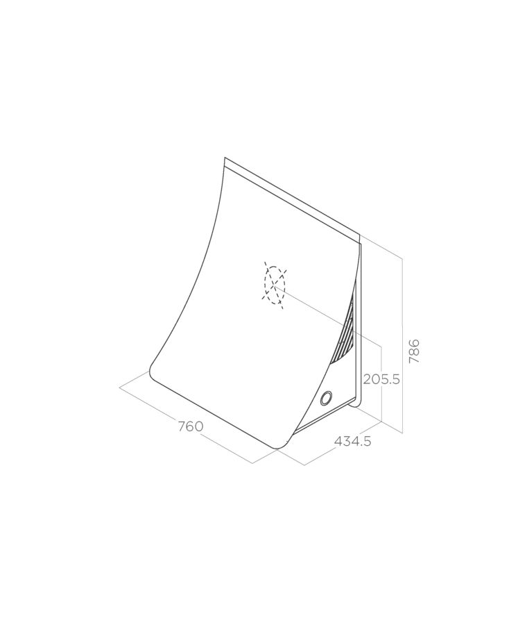 Elica Nuage DRYWALL/F/75 Габаритные размеры