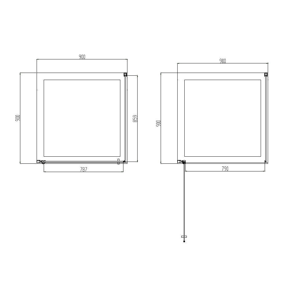 Душевий куток Porta CREO HDN3G03-P1-90 ціна 0 грн - фотографія 2