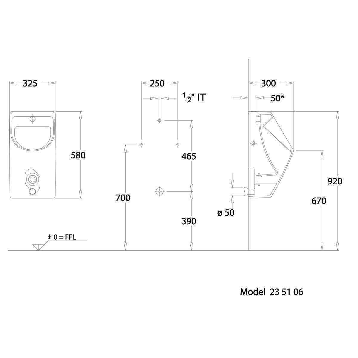 Keramag Renova Nr1 Plan 235106000 Габаритні розміри