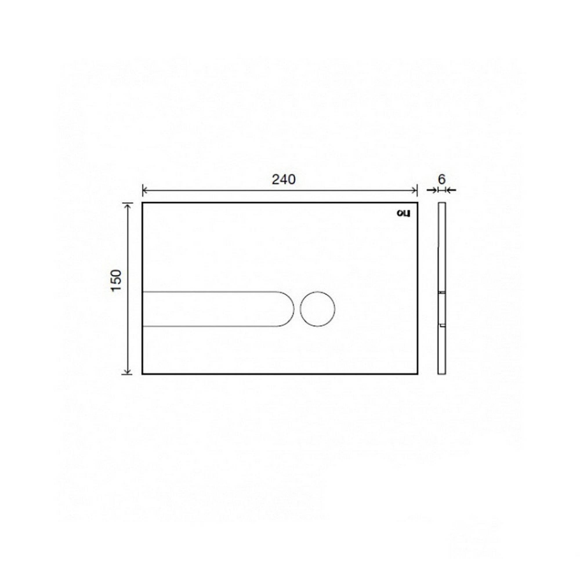 Oliveira iPlate 670001 Габаритні розміри